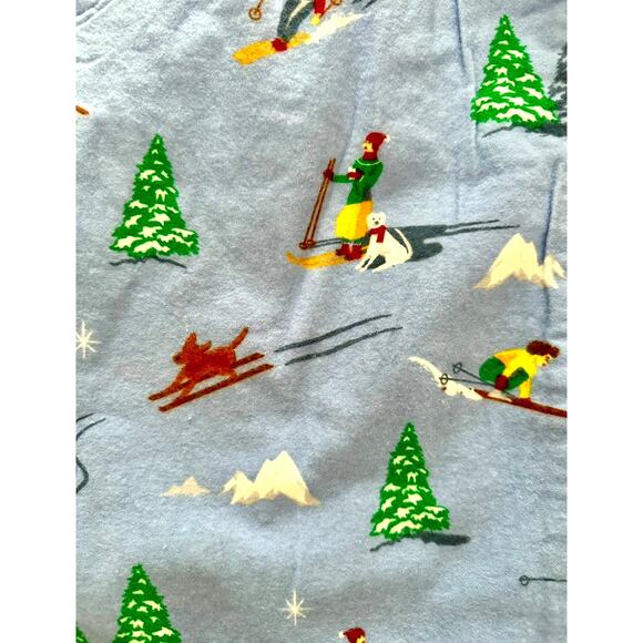 P.J. Salvage Powder Blue Flannel PJ Bottoms-Size Small Women-Skier Design-NWT - Picture 6 of 9